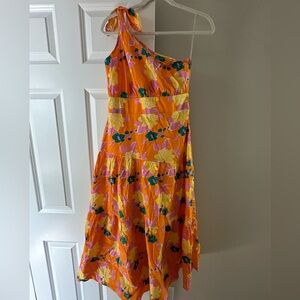 Petal & Pup Kiari One Shoulder Dress - Orange